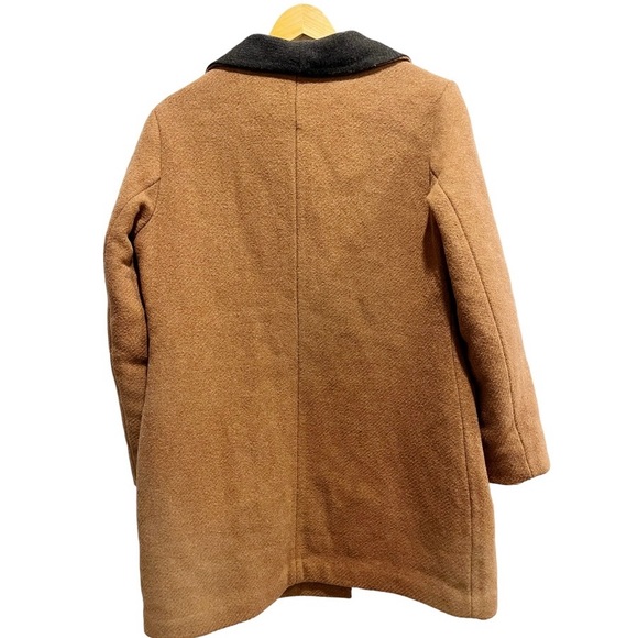 NWOT Cleo Brown & Black Two Tone Black and Tan Wool Blend Women’s Coat - Picture 5 of 11